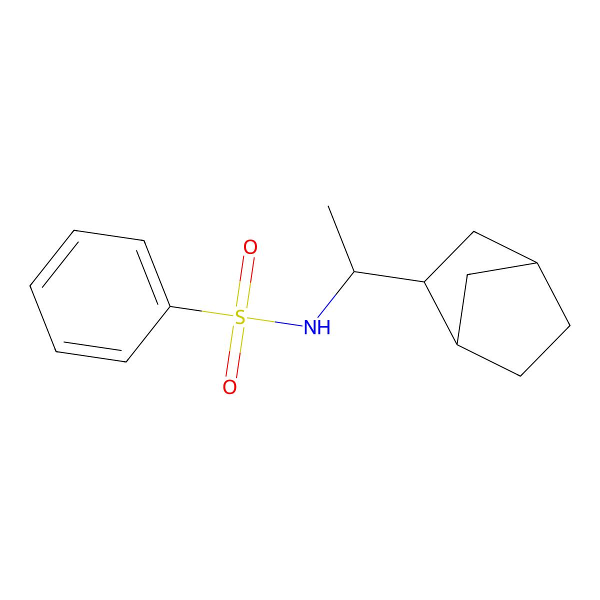 N-(1-bicyclo[2.2.1]hept-2-ylethyl)benzenesulfonamide molecular structure, CAS 1005150-12-8