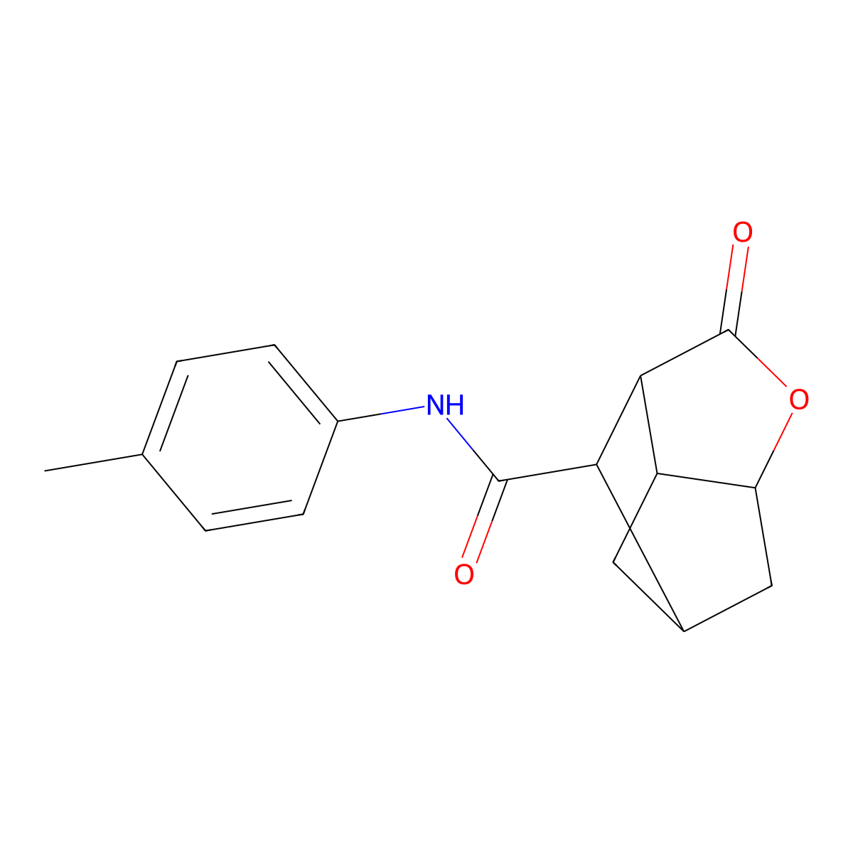 N-(4-methylphenyl)-2-oxohexahydro-2H-3,5-methanocyclopenta[b]furan-7-carboxamide molecular structure, CAS 1005150-73-1