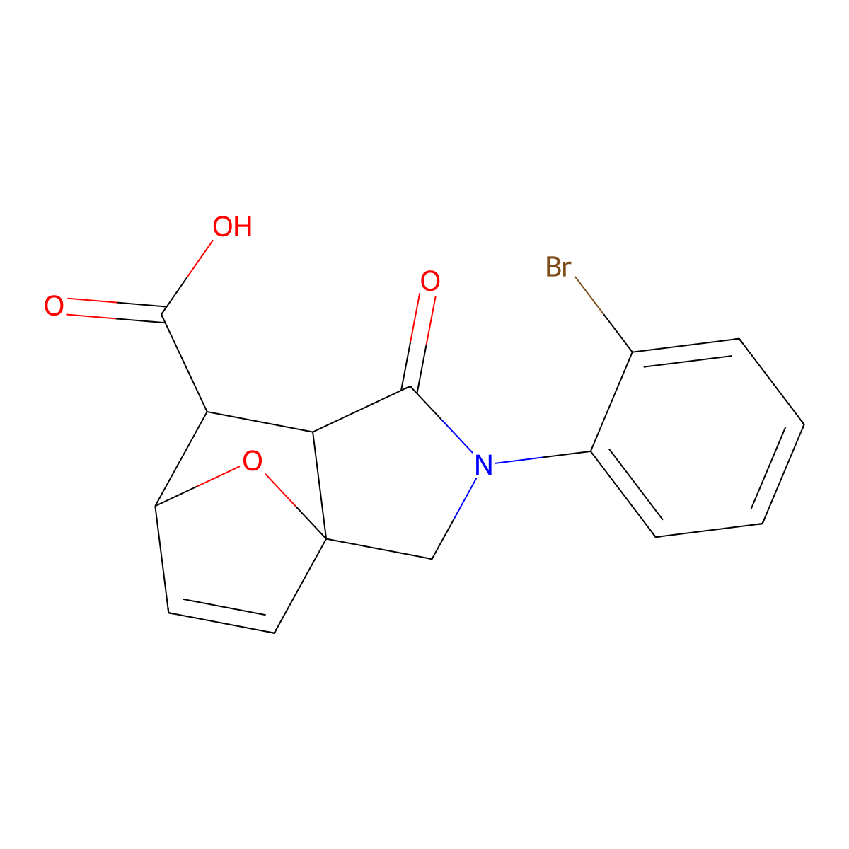 2-(2-Bromophenyl)-1-oxo-1,2,3,6,7,7a-hexahydro-3a,6-epoxyisoindole-7-carboxylic acid molecular structure, CAS 1005150-97-9
