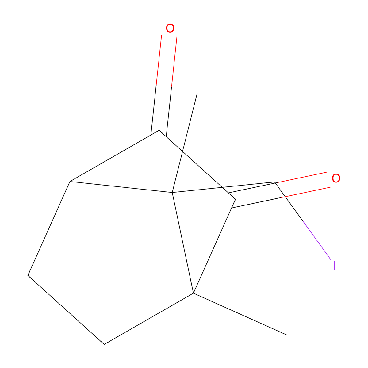 7-(Iodomethyl)-1,7-dimethylbicyclo[2.2.1]heptane-2,3-dione molecular structure, CAS 1005151-07-4