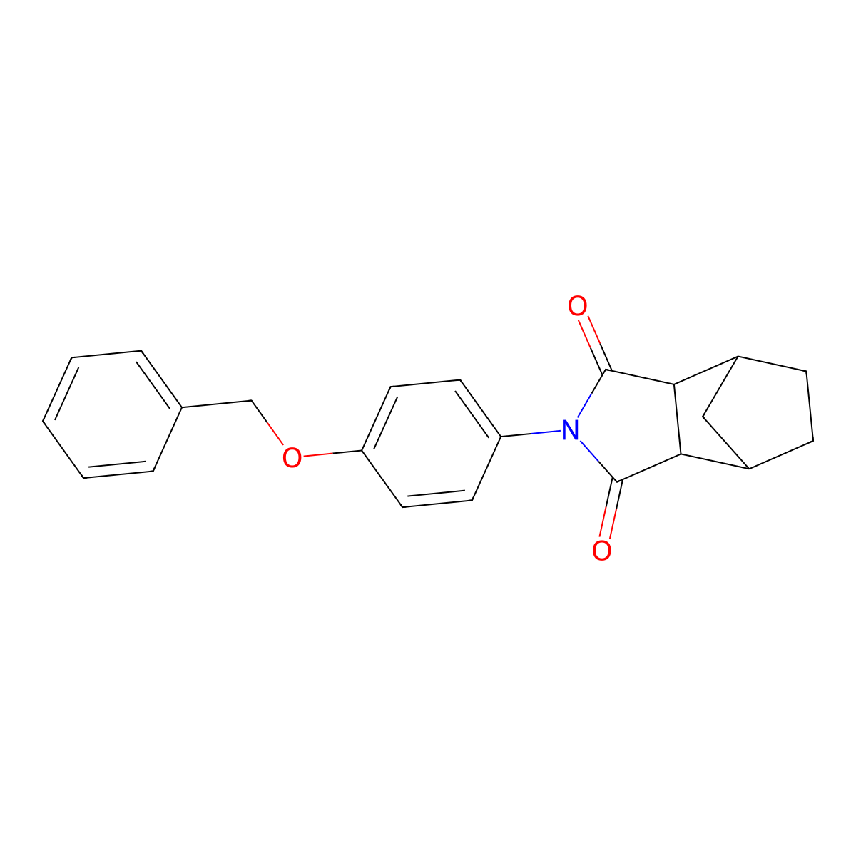 2-[4-(benzyloxy)phenyl]hexahydro-1H-4,7-methanoisoindole-1,3(2H)-dione molecular structure, CAS 1005151-35-8