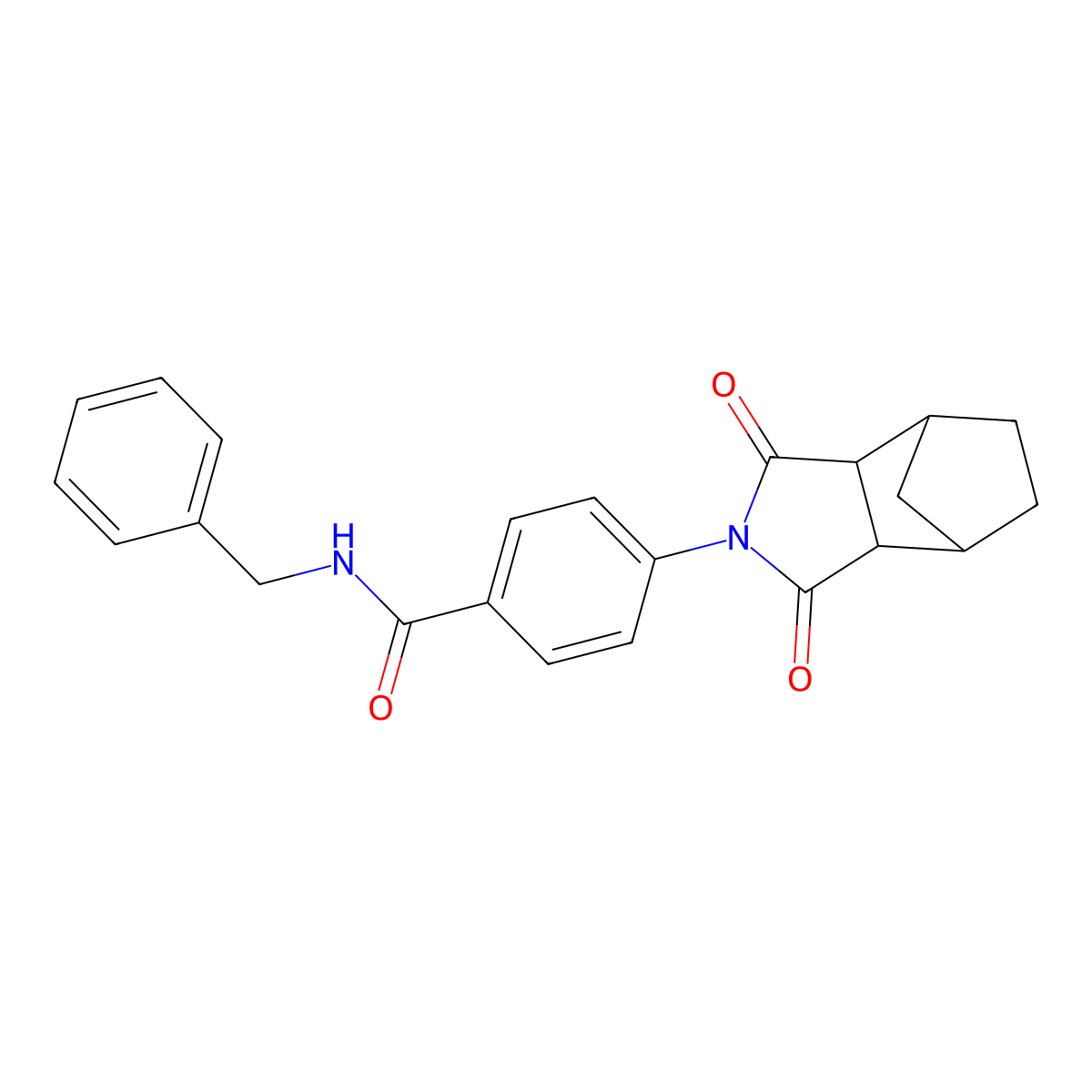 N-benzyl-4-(1,3-dioxooctahydro-2H-4,7-methanoisoindol-2-yl)benzamide molecular structure, CAS 1005151-37-0