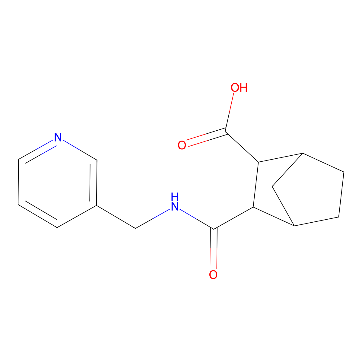 3-[(Pyridin-3-ylmethyl)carbamoyl]bicyclo[2.2.1]heptane-2-carboxylic acid molecular structure, CAS 1005153-88-7