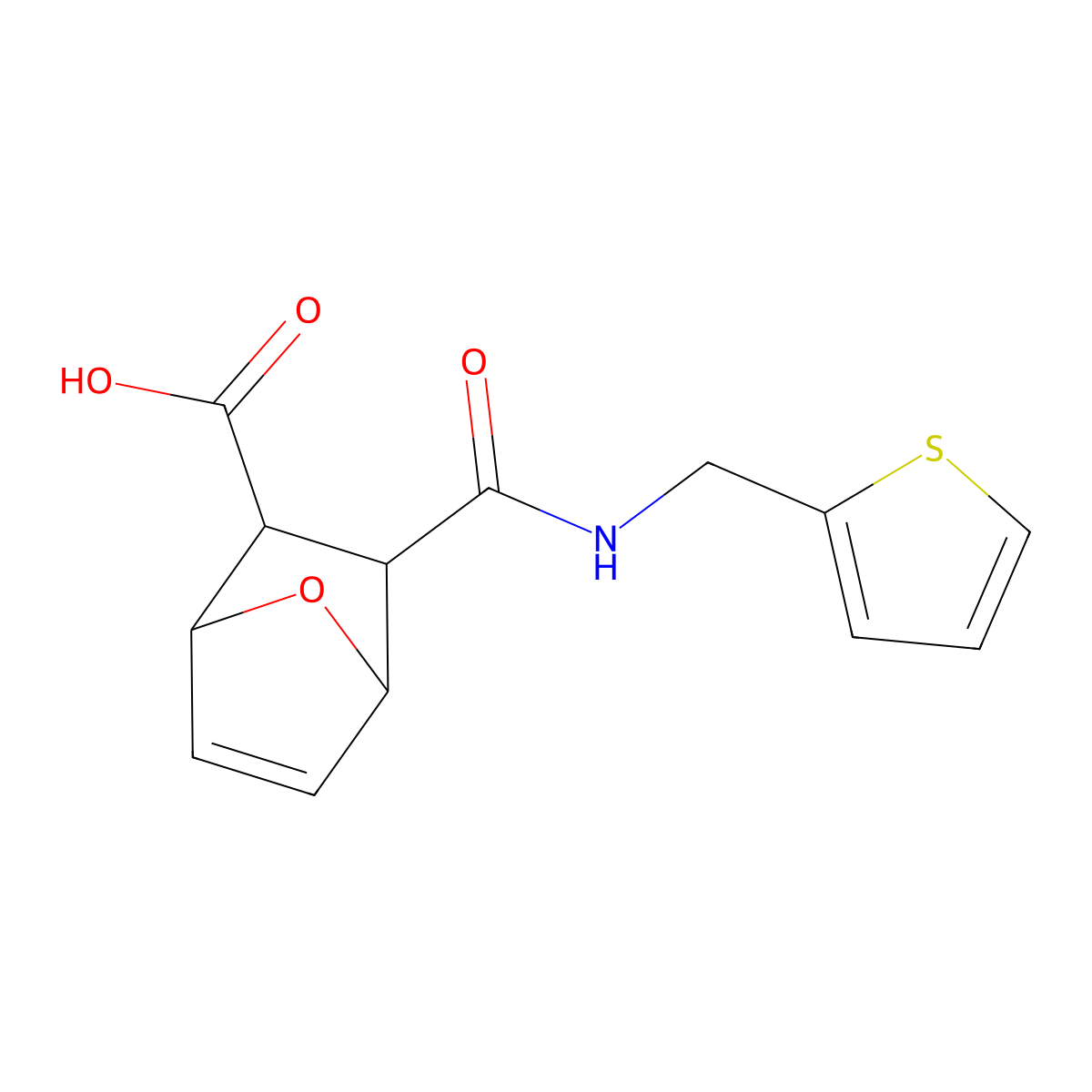 3-((Thiophen-2-ylmethyl)carbamoyl)-7-oxabicyclo[2.2.1]hept-5-ene-2-carboxylic acid molecular structure, CAS 1005153-94-5