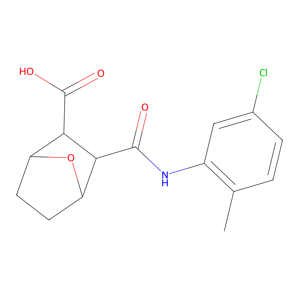 3-[(5-Chloro-2-methylphenyl)carbamoyl]-7-oxabicyclo[2.2.1]heptane-2-carboxylic acid molecular structure, CAS 1005154-00-6