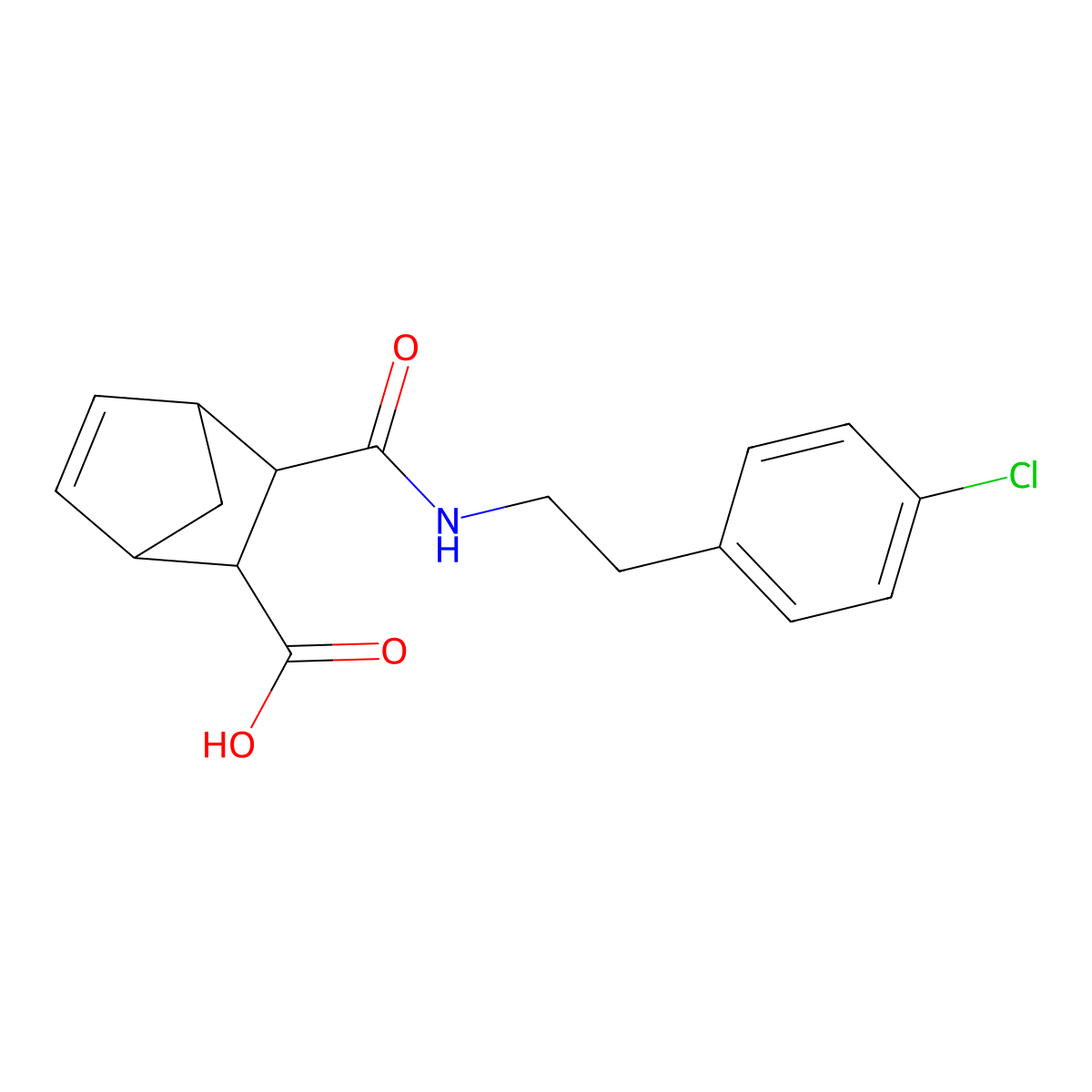 3-{[2-(4-Chlorophenyl)ethyl]carbamoyl}bicyclo[2.2.1]hept-5-ene-2-carboxylic acid molecular structure, CAS 1005154-30-2