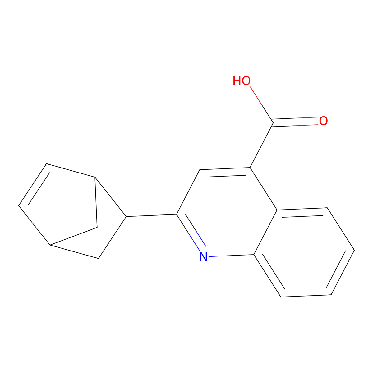 2-Bicyclo[2.2.1]hept-5-en-2-ylquinoline-4-carboxylic acid molecular structure, CAS 1005154-84-6