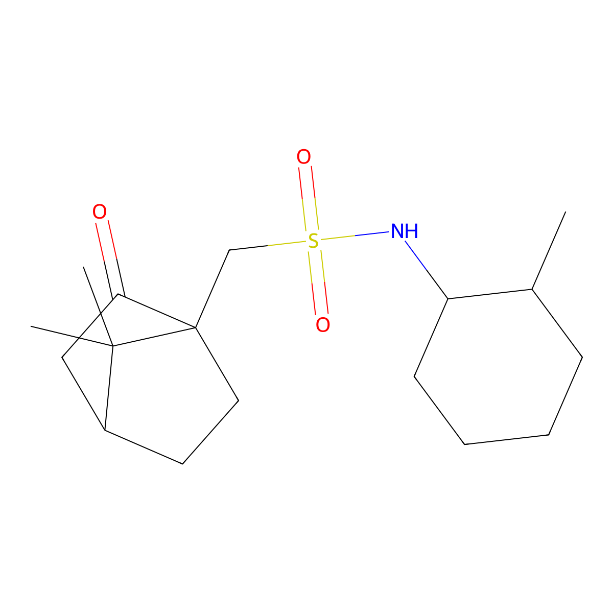 1-{7,7-dimethyl-2-oxobicyclo[2.2.1]heptan-1-yl}-N-(2-methylcyclohexyl)methanesulfonamide molecular structure, CAS 1005157-34-5