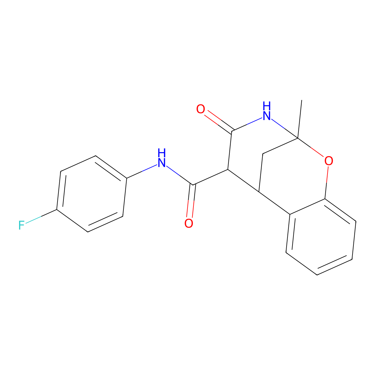 N-(4-fluorophenyl)-2-methyl-4-oxo-3,4,5,6-tetrahydro-2H-2,6-methanobenzo[g][1,3]oxazocine-5-carboxamide molecular structure, CAS 1005158-95-1