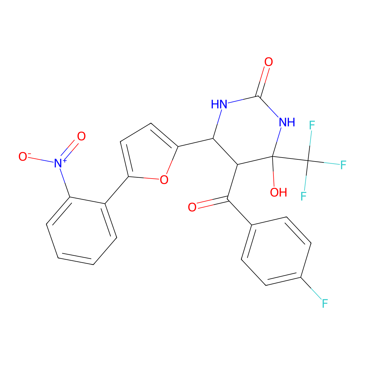 C22H15F4N3O6 molecular structure, CAS 1005159-53-4