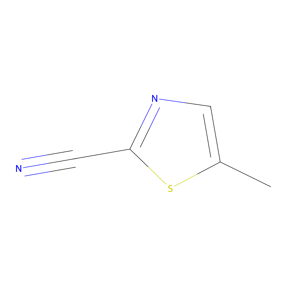 5-Methylthiazole-2-carbonitrile molecular structure, CAS 100516-71-0