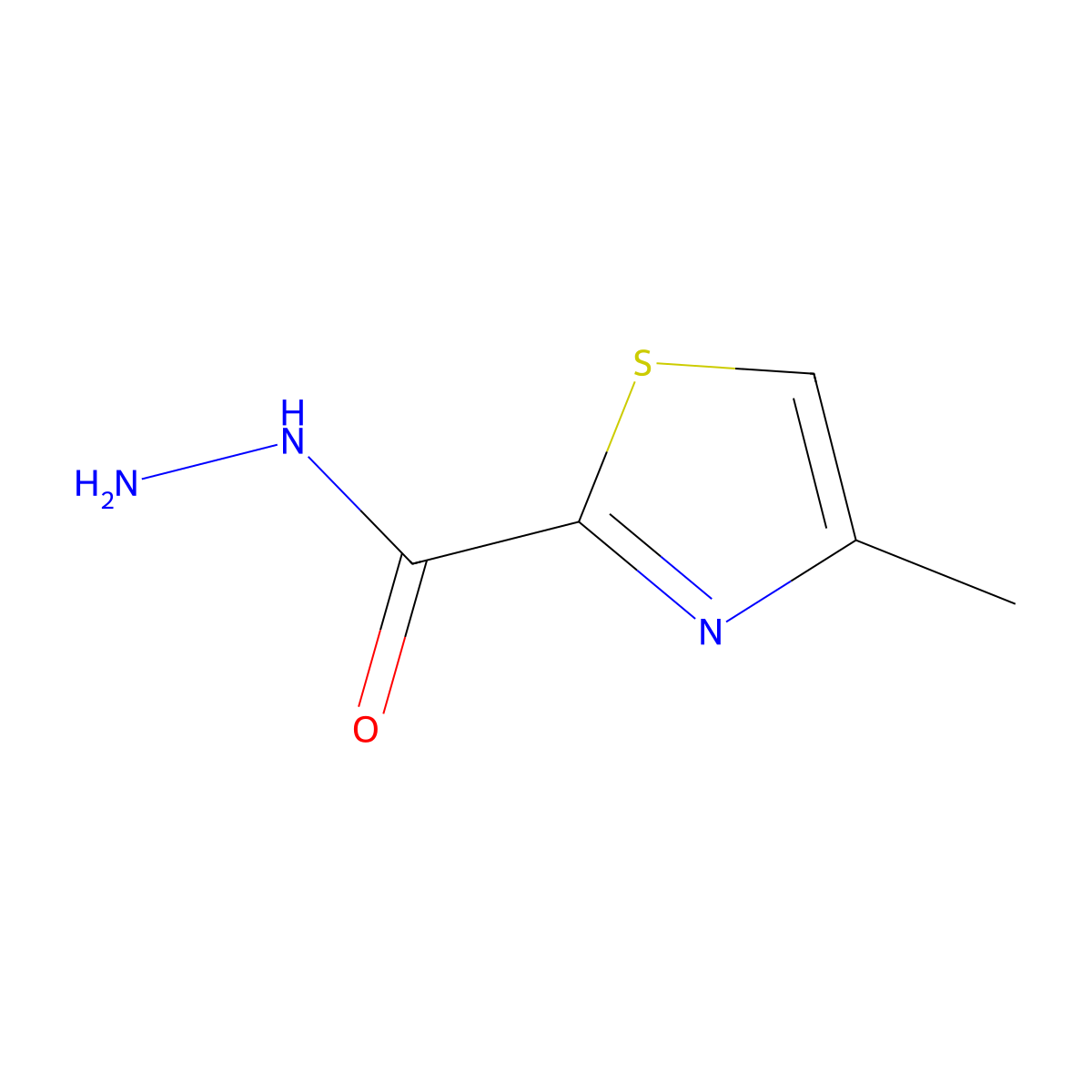 4-Methyl-1,3-thiazole-2-carbohydrazide molecular structure, CAS 100516-76-5