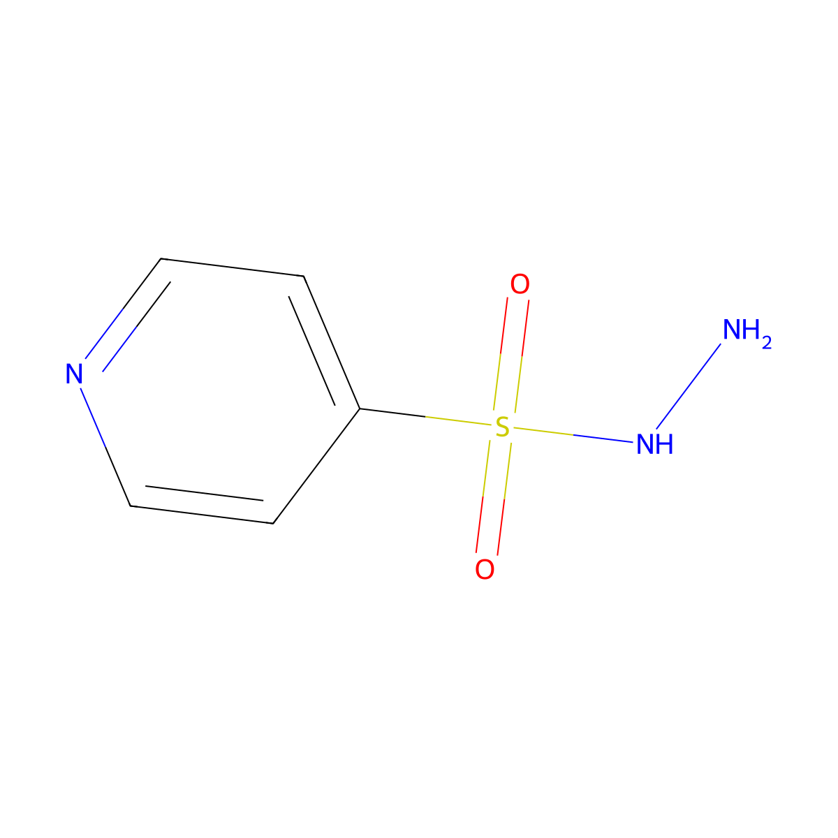 Pyridine-4-sulfonohydrazide molecular structure, CAS 100516-78-7