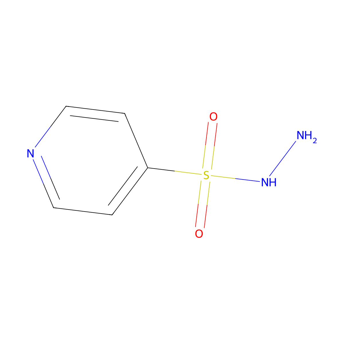 Pyridine-4-sulfonohydrazide molecular structure, CAS 100516-78-7