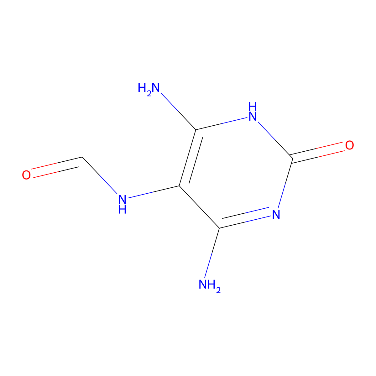 4,6-Diamino-2-oxo-1,2-dihydro-5-pyrimidinylformamide molecular structure, CAS 100516-79-8