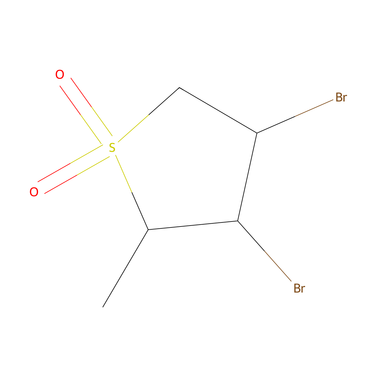 3,4-Dibromo-2-methyltetrahydrothiophene 1,1-dioxide molecular structure, CAS 100516-83-4