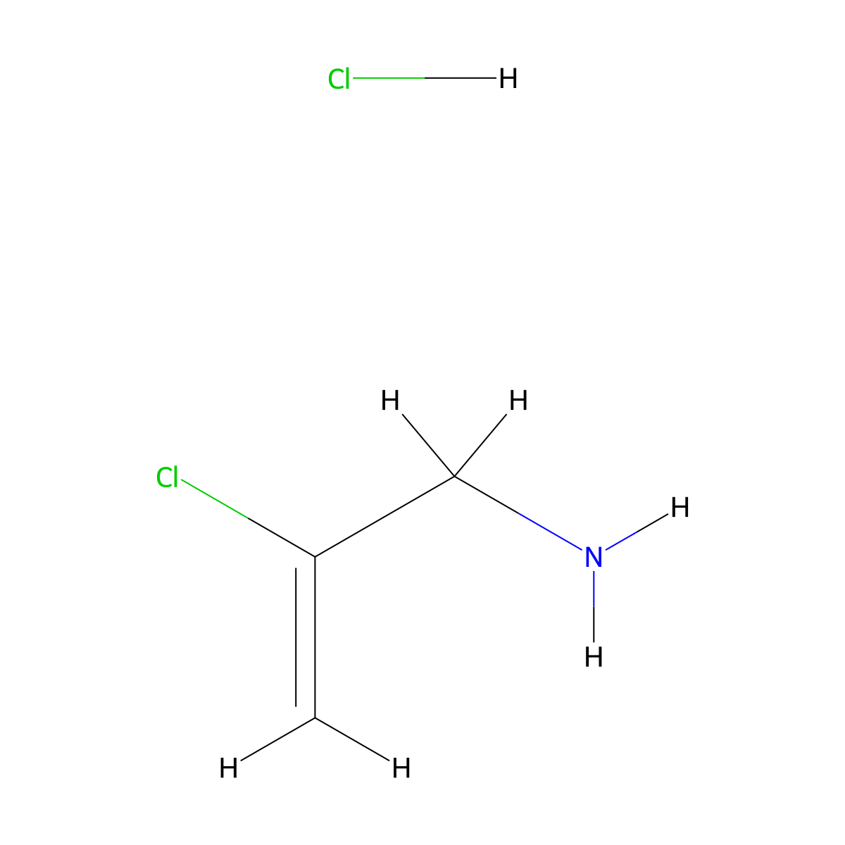 2-Chloroprop-2-en-1-amine hydrochloride molecular structure, CAS 100516-95-8