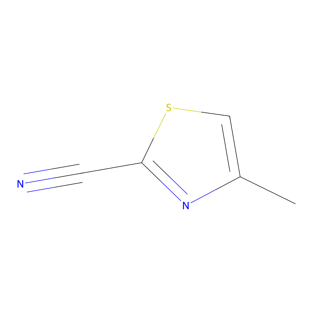 4-Methylthiazole-2-carbonitrile molecular structure, CAS 100516-98-1