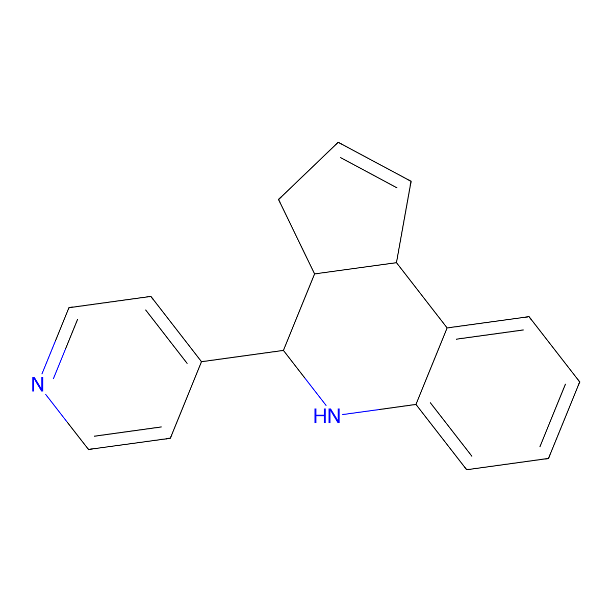 4-Pyridin-4-yl-3a,4,5,9b-tetrahydro-3H-cyclopenta[c]quinoline molecular structure, CAS 1005161-84-1