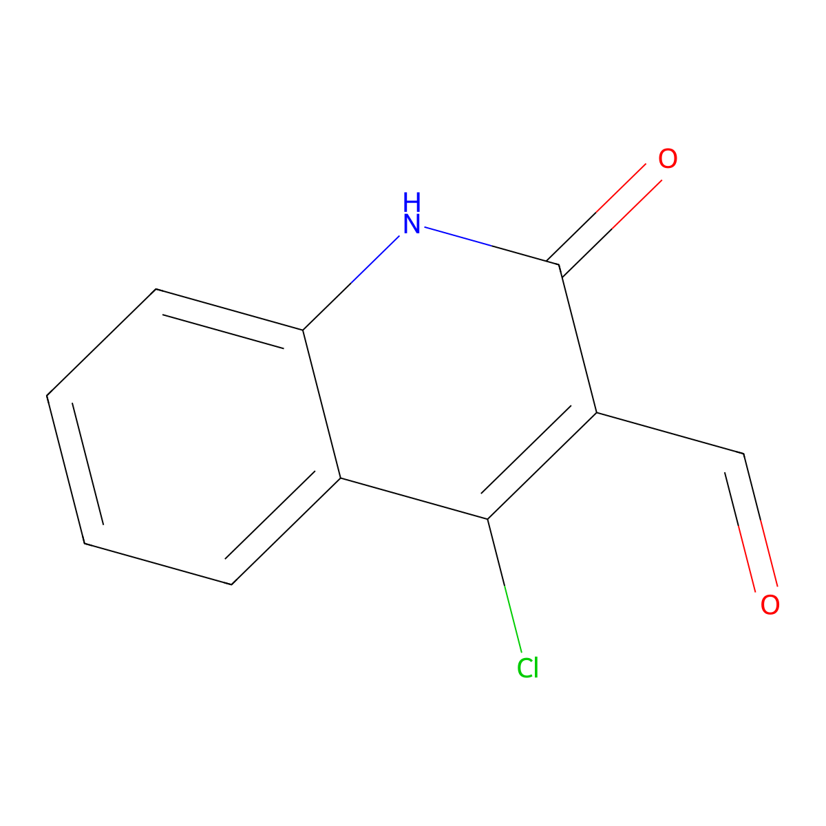 4-Chloro-2-oxo-1,2-dihydroquinoline-3-carbaldehyde molecular structure, CAS 100517-42-8