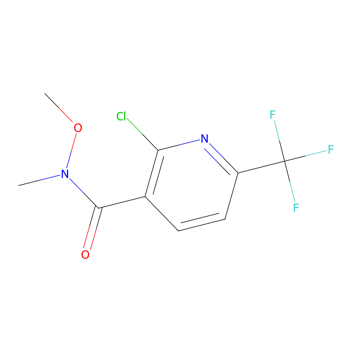 2-Chloro-N-methoxy-N-methyl-6-(trifluoromethyl)nicotinamide molecular structure, CAS 1005171-62-9