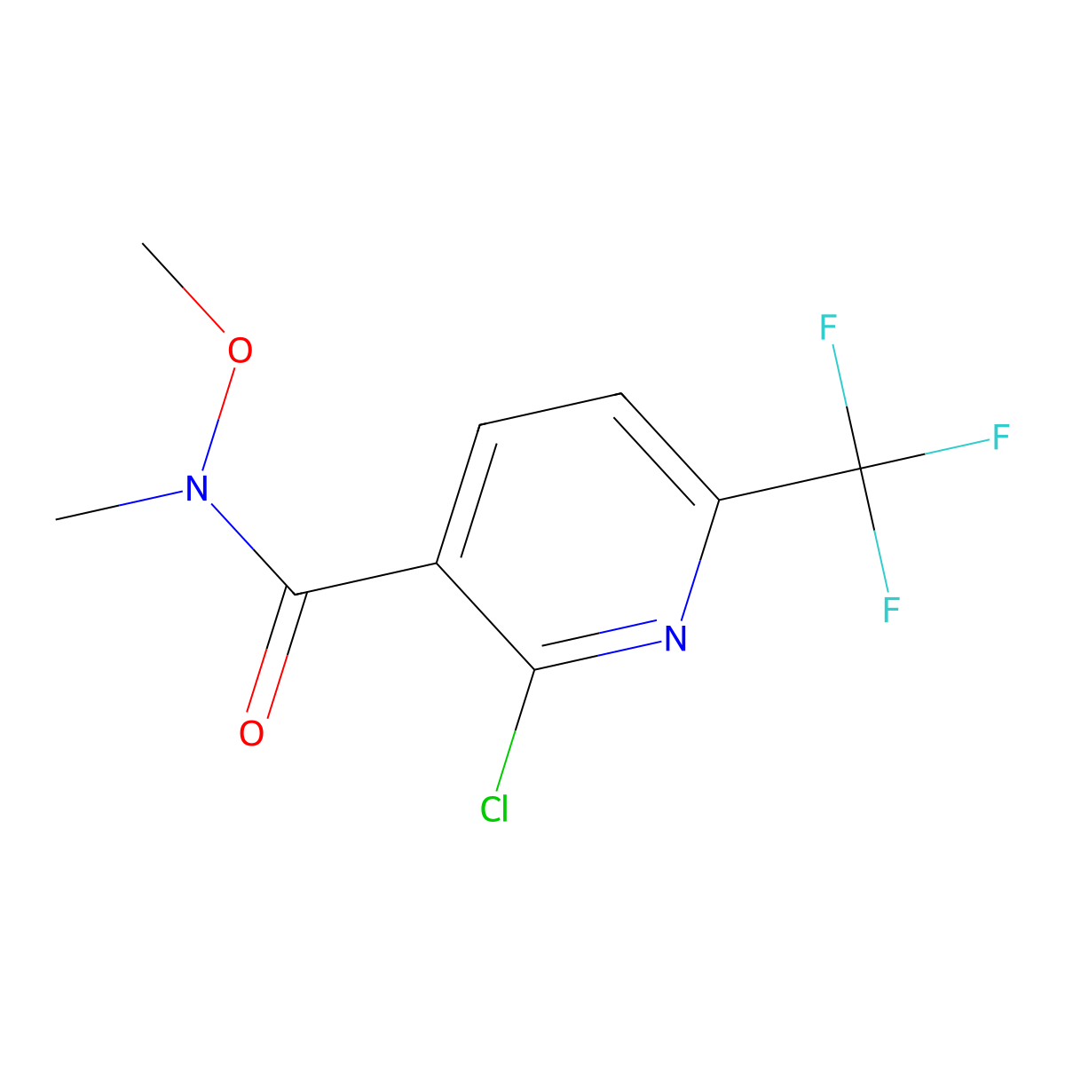 2-Chloro-N-methoxy-N-methyl-6-(trifluoromethyl)nicotinamide molecular structure, CAS 1005171-62-9