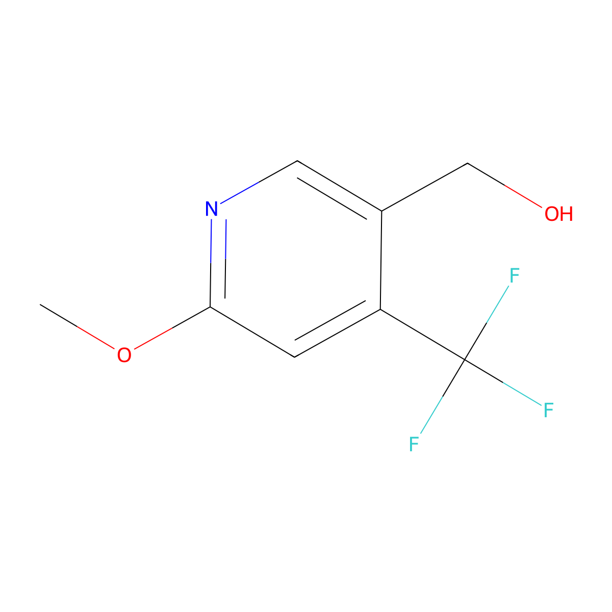 (6-Methoxy-4-(trifluoromethyl)pyridin-3-yl)methanol molecular structure, CAS 1005171-84-5