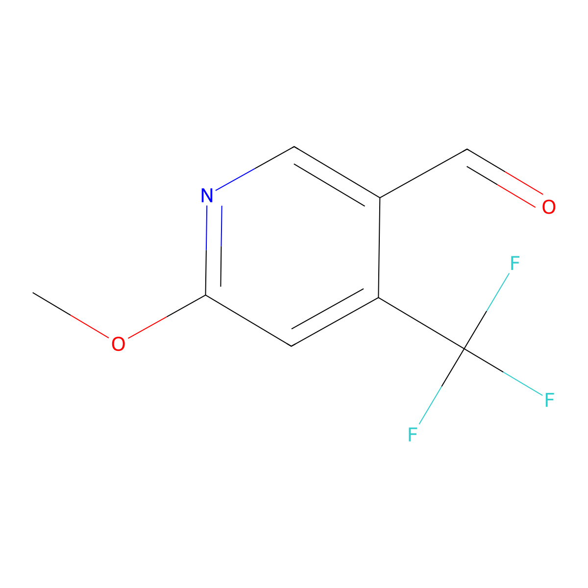 6-Methoxy-4-(trifluoromethyl)nicotinaldehyde molecular structure, CAS 1005171-85-6