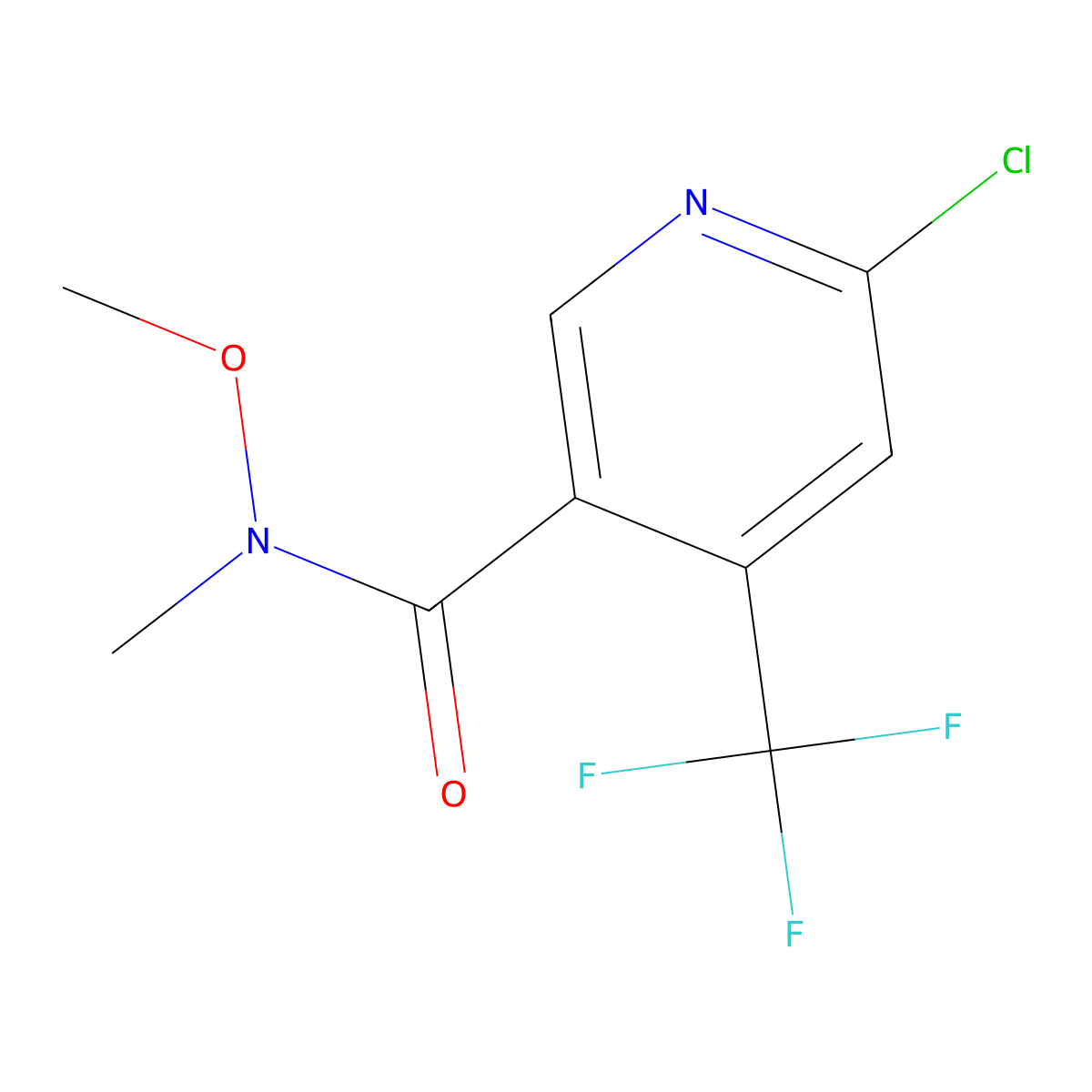 6-Chloro-N-methoxy-N-methyl-4-(trifluoromethyl)-3-pyridinecarboxamide molecular structure, CAS 1005171-94-7