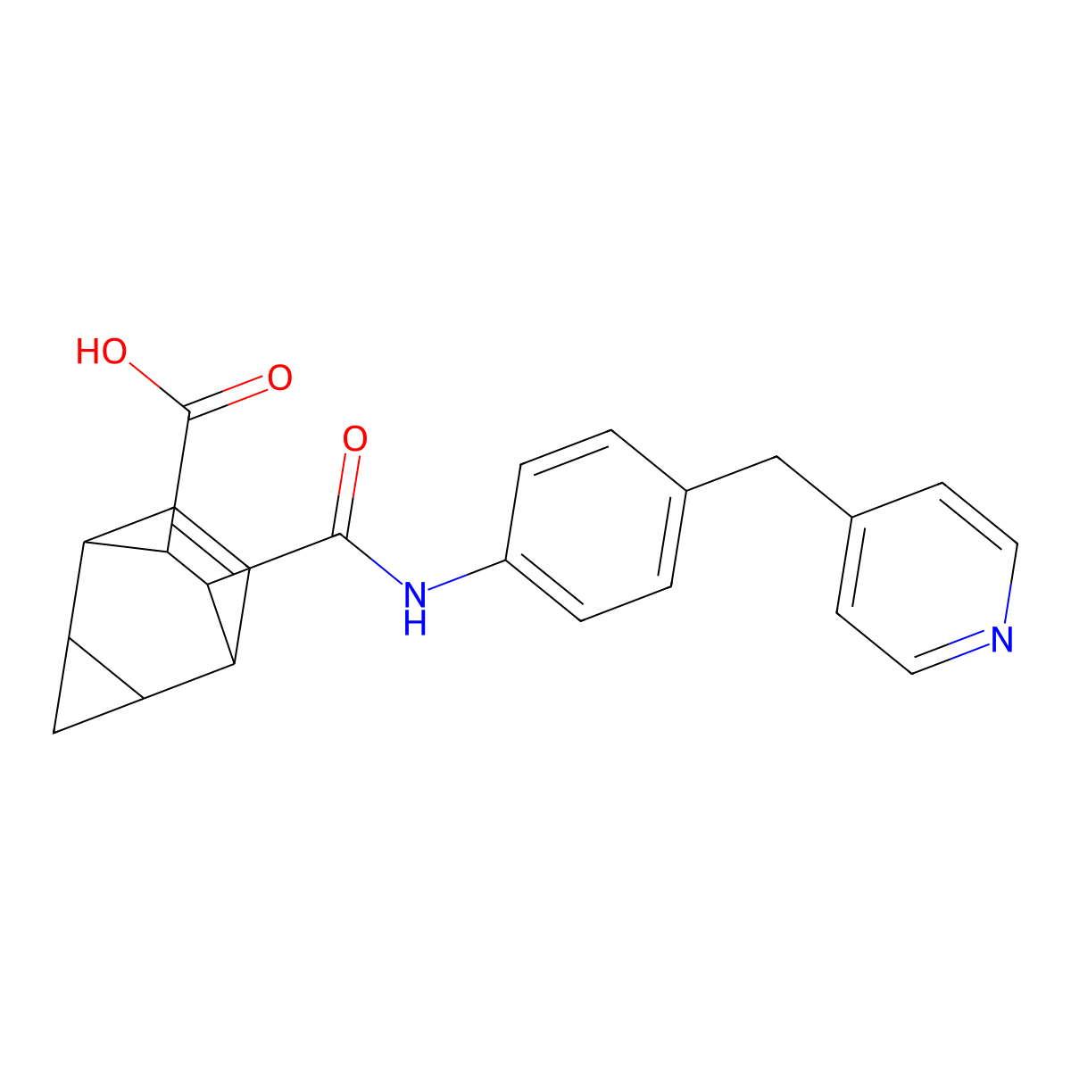 7-{[4-(4-Pyridinylmethyl)anilino]carbonyl}tricyclo[3.2.2.0~2,4~]non-8-ene-6-carboxylic acid molecular structure, CAS 1005178-02-8