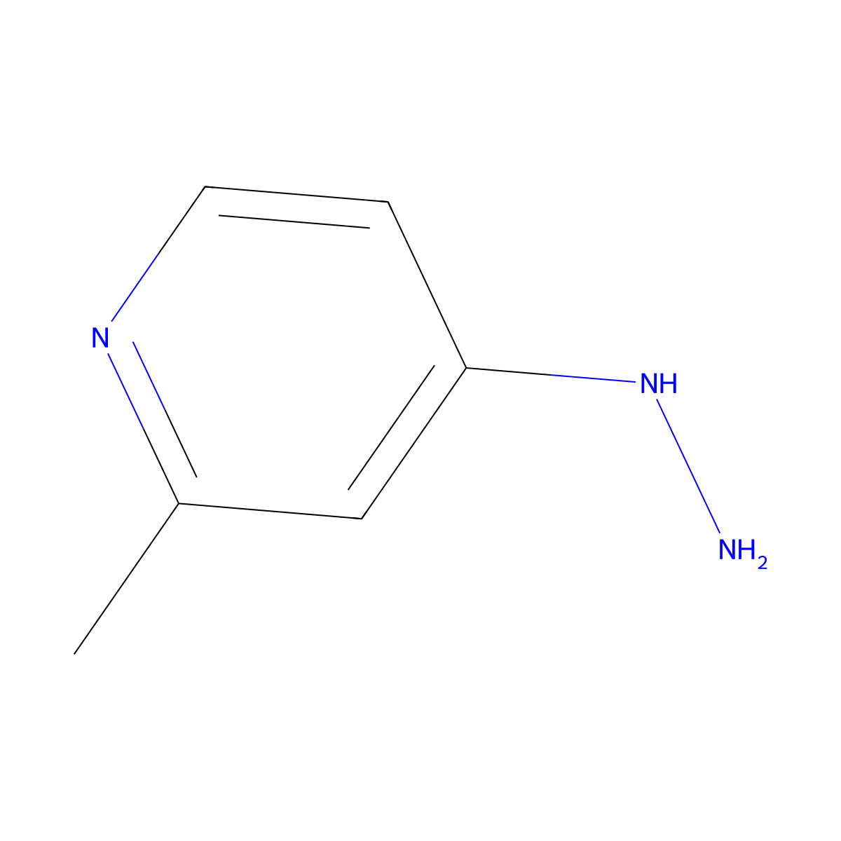 4-Hydrazino-2-methylpyridine molecular structure, CAS 100518-39-6