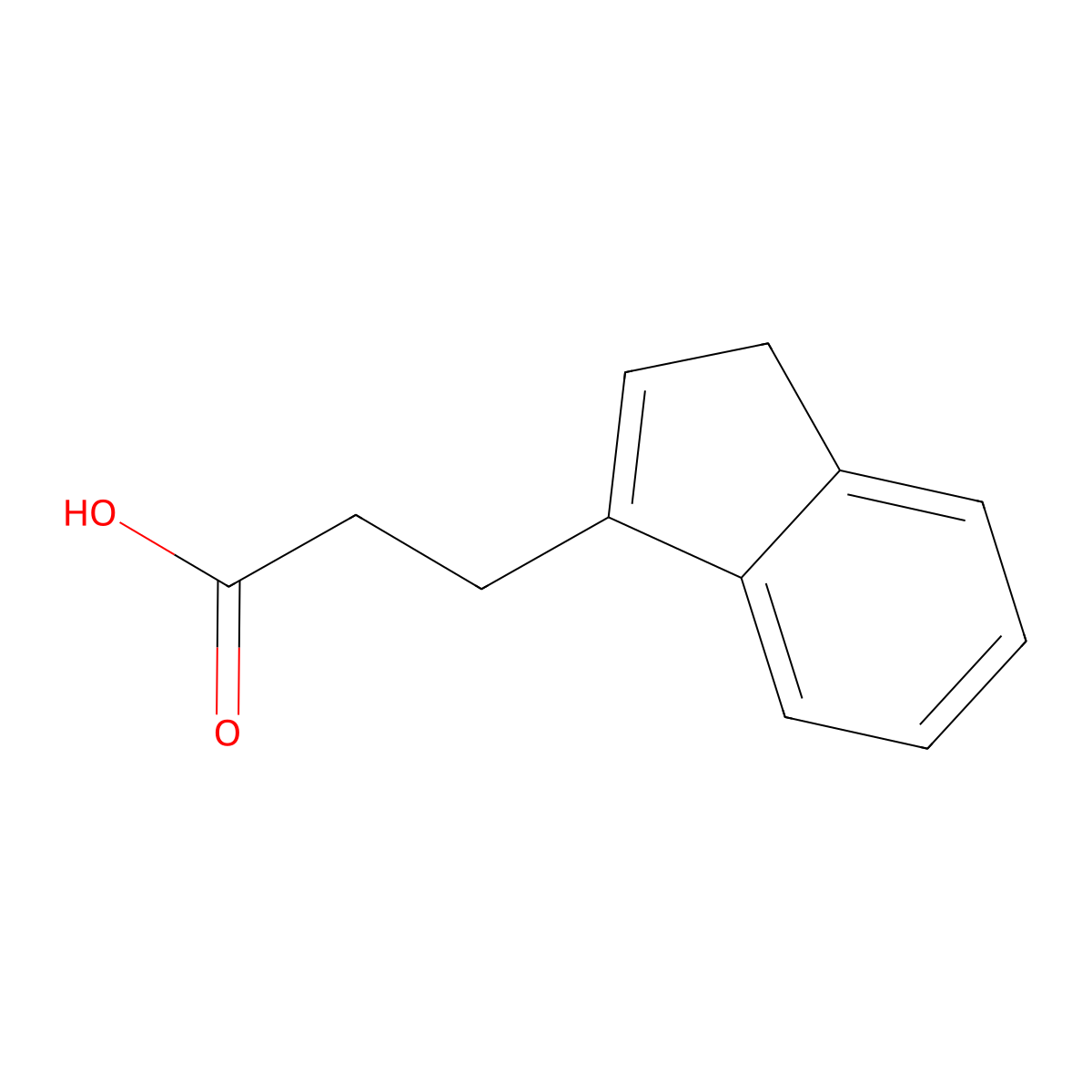 3-(1H-Inden-3-YL)propanoic acid molecular structure, CAS 100518-71-6