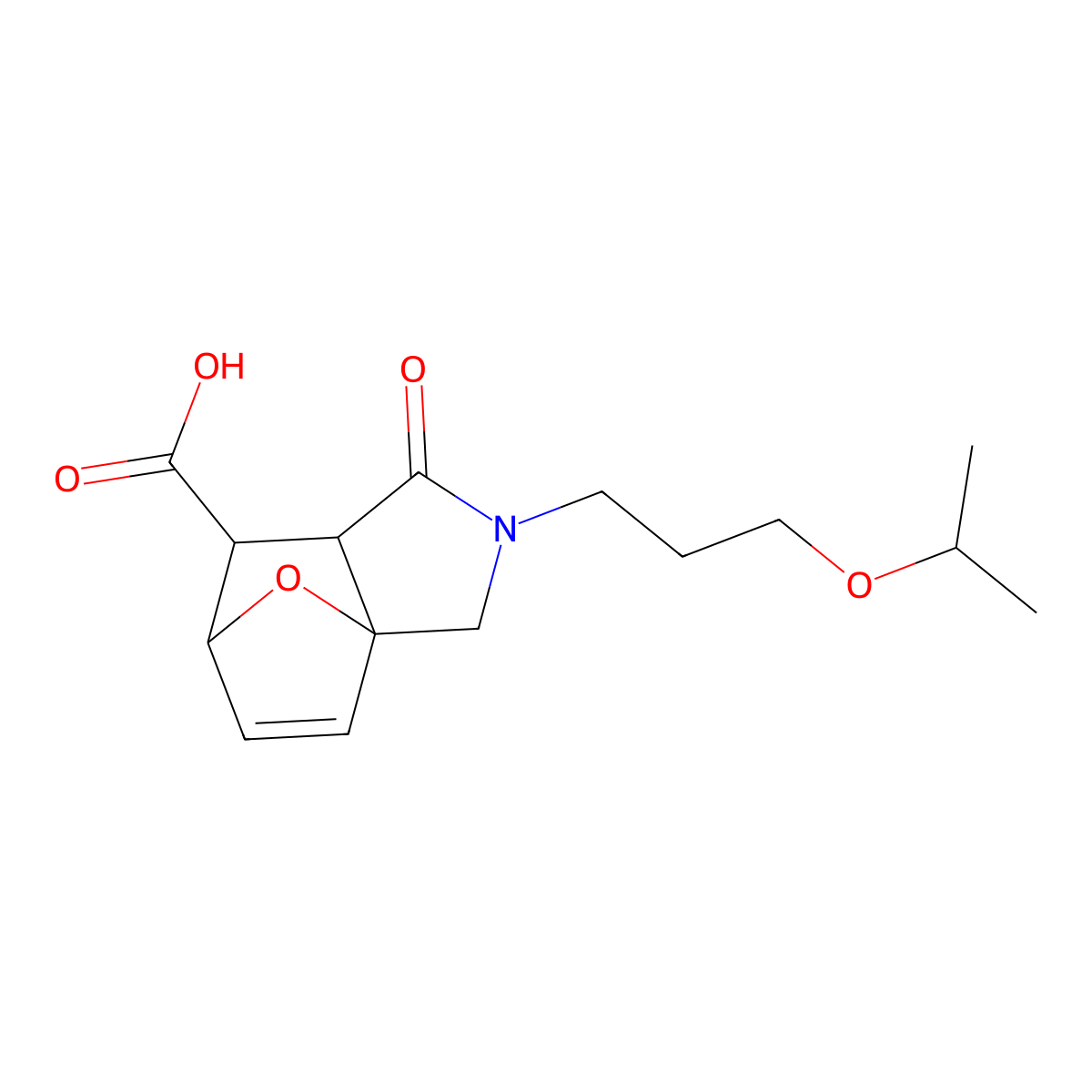 2-(3-Isopropoxypropyl)-1-oxo-1,2,3,6,7,7a-hexahydro-3a,6-epoxyisoindole-7-carboxylic acid molecular structure, CAS 1005184-04-2