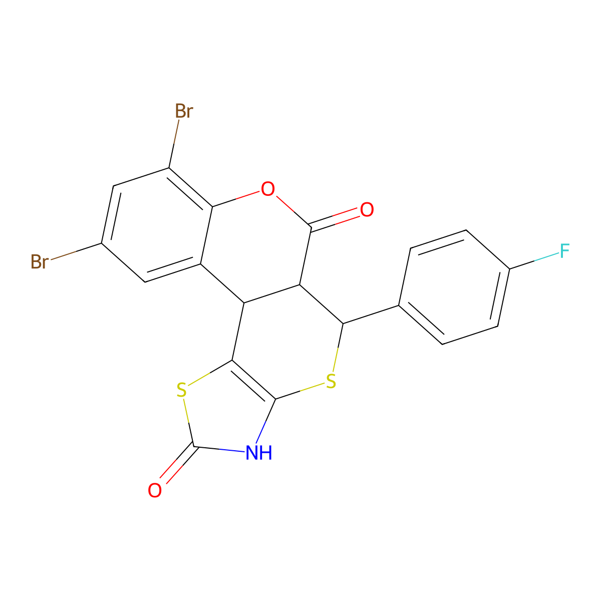 C19H10Br2FNO3S2 molecular structure, CAS 1005188-38-4