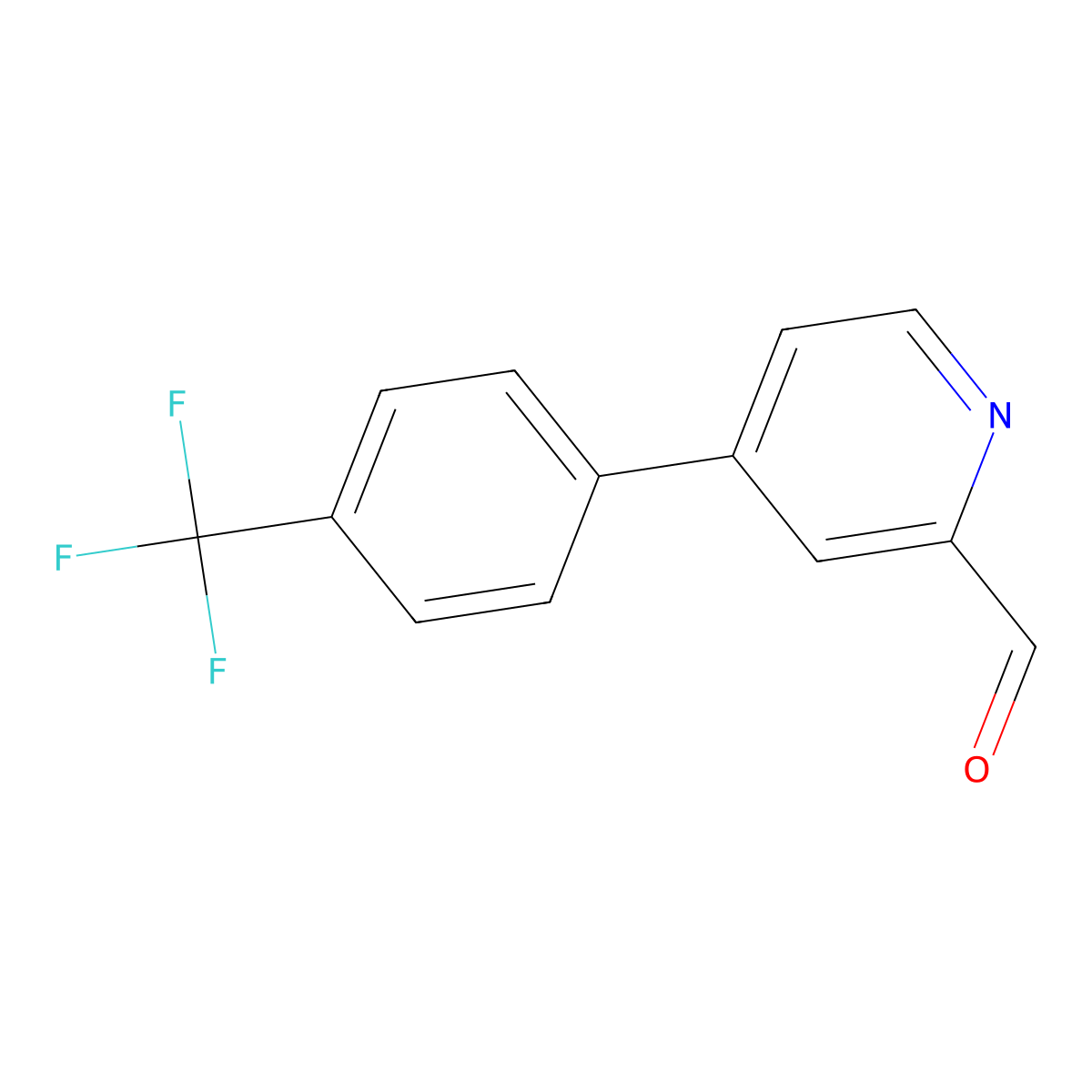 4-(4-(Trifluoromethyl)phenyl)picolinaldehyde molecular structure, CAS 1005189-47-8
