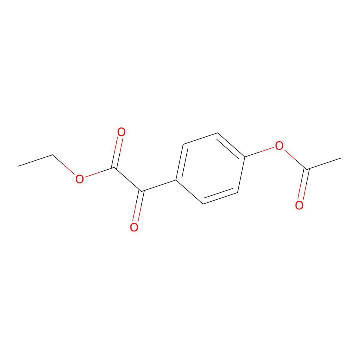 Ethyl 4-acetoxybenzoylformate molecular structure, CAS 100519-34-4