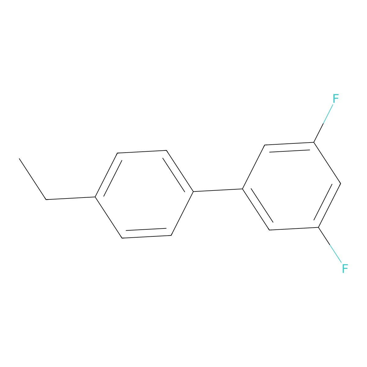 4'-ethyl-3,5-difluoro-1,1'-Biphenyl molecular structure, CAS 1005191-95-6