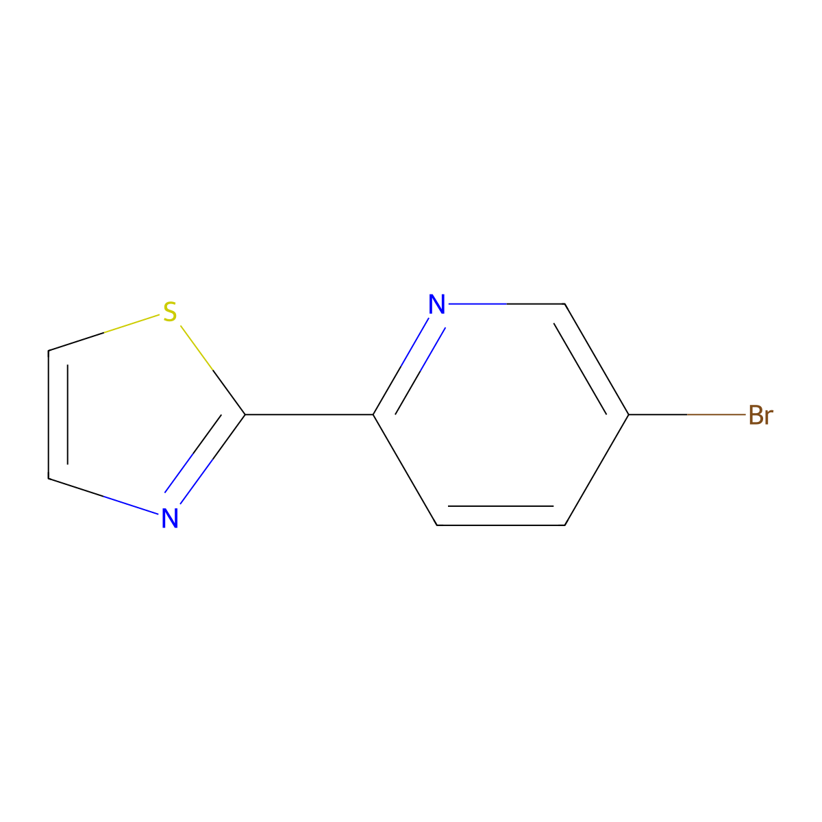 5-Bromo-2-(thiazol-2-yl)pyridine molecular structure, CAS 1005196-12-2