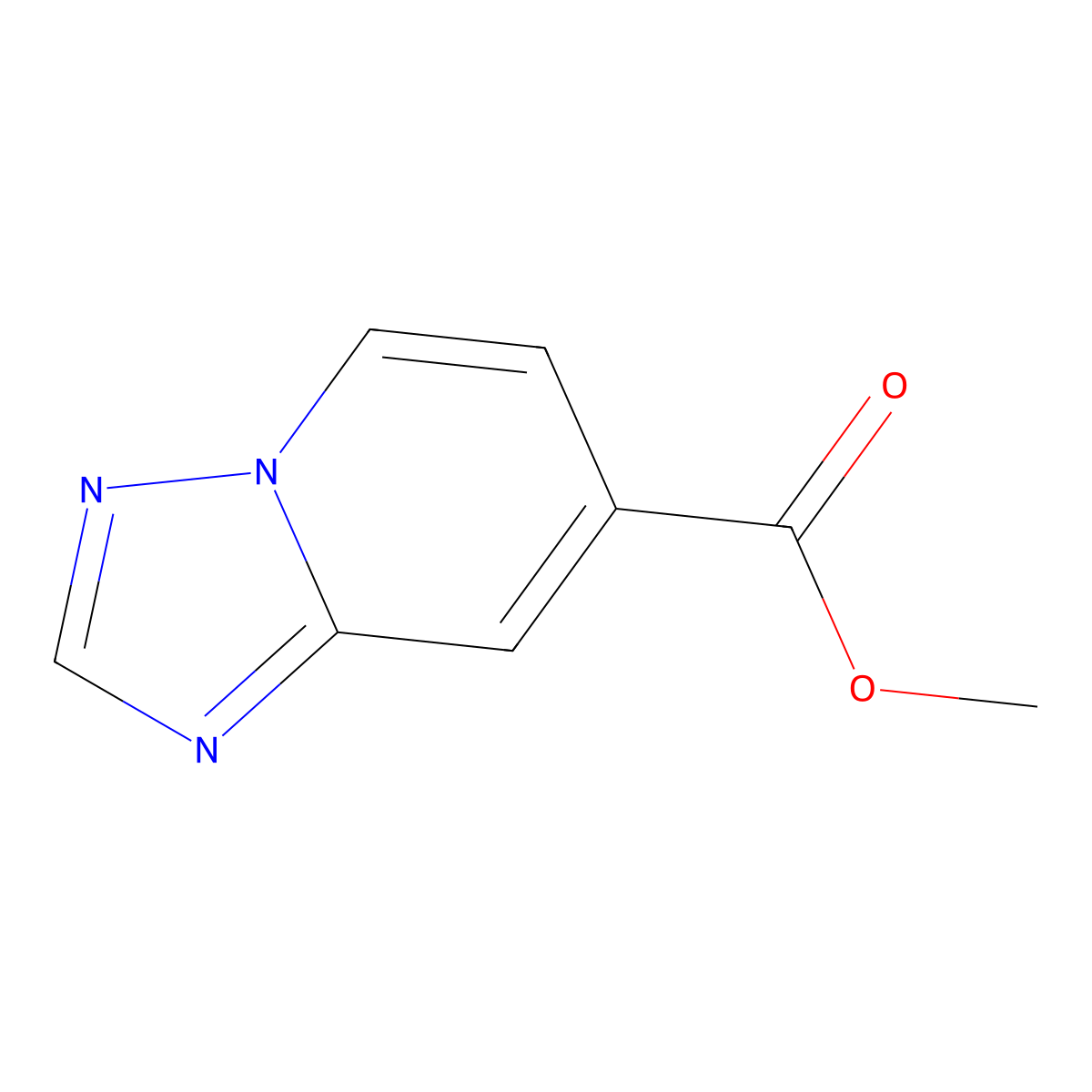 Methyl [1,2,4]triazolo[1,5-A]pyridine-7-carboxylate molecular structure, CAS 1005205-51-5