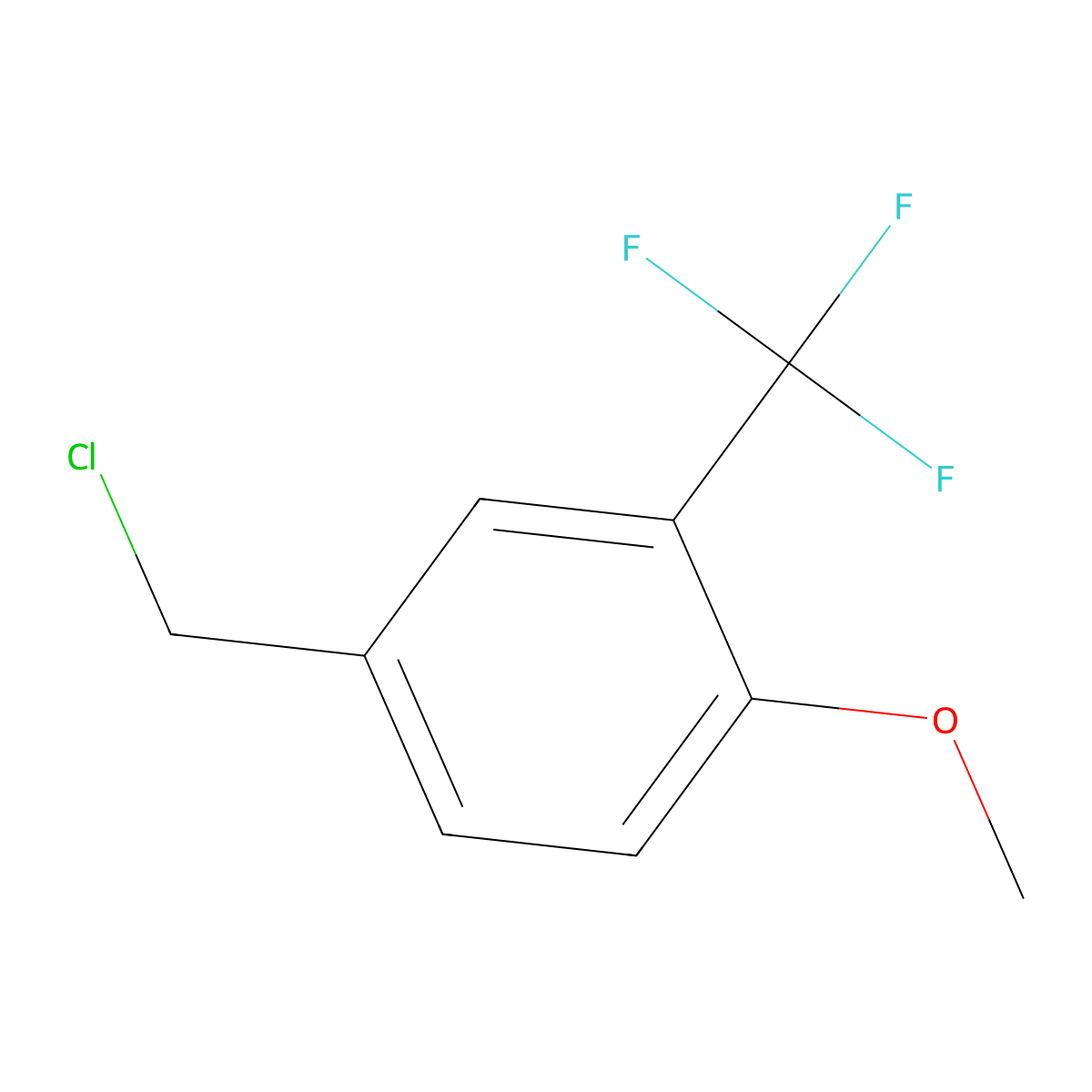 4-(Chloromethyl)-1-methoxy-2-(trifluoromethyl)benzene molecular structure, CAS 1005207-24-8