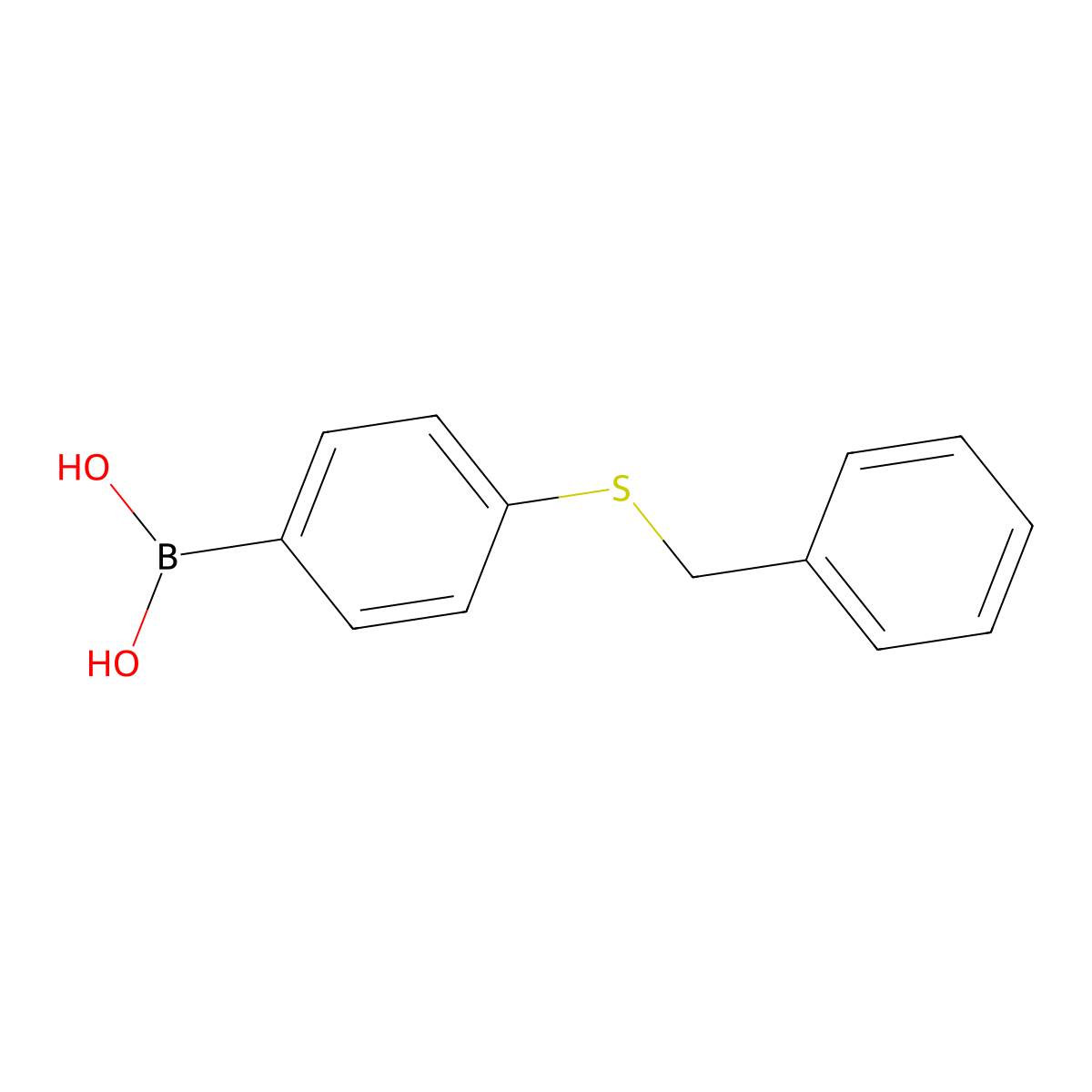 4-Benzylthiophenylboronic Acid molecular structure, CAS 1005207-32-8