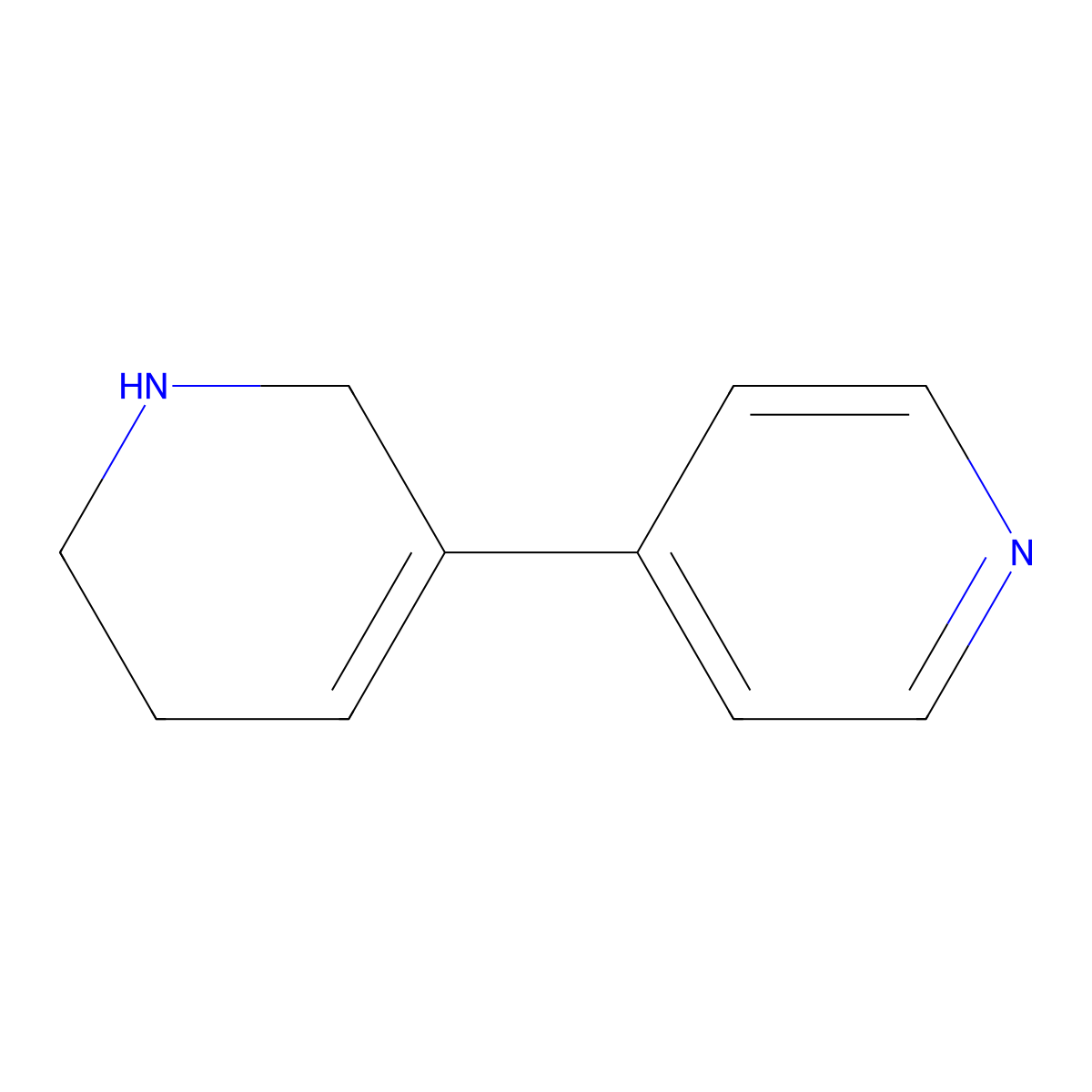 4-(1,2,5,6-Tetrahydropyridin-3-yl)pyridine molecular structure, CAS 1005209-57-3