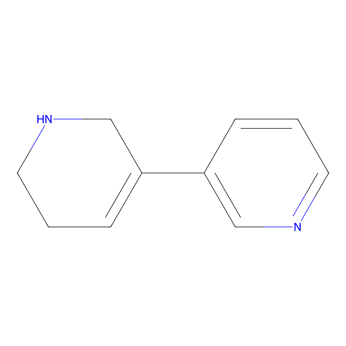 3-(1,2,5,6-Tetrahydropyridin-3-yl)pyridine molecular structure, CAS 1005209-59-5