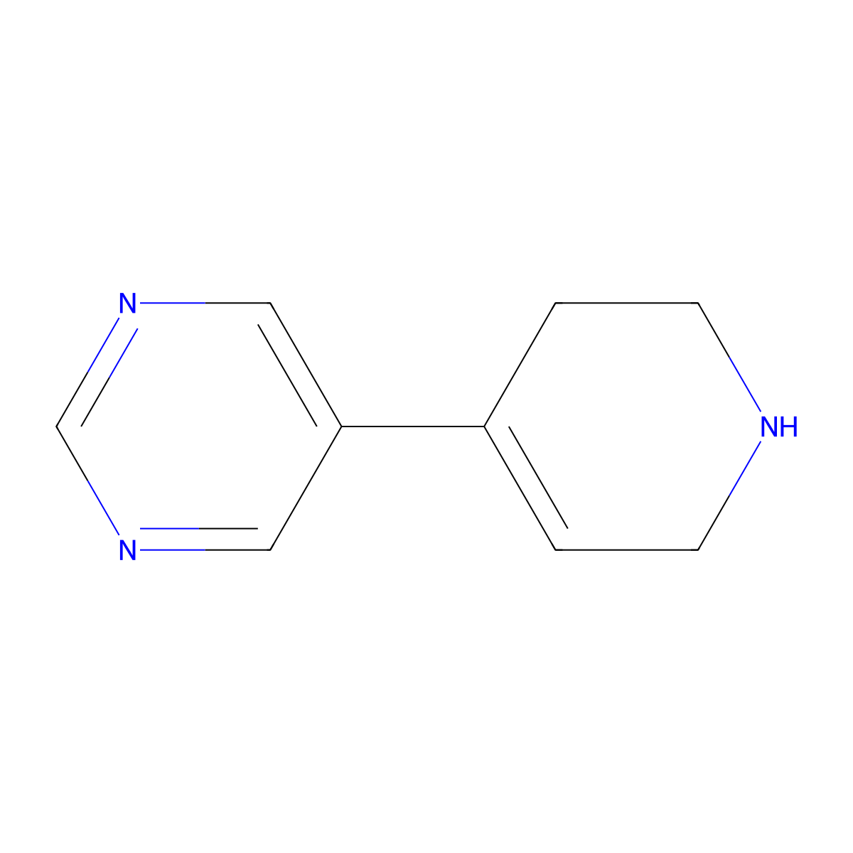 5-(1,2,3,6-Tetrahydropyridin-4-yl)pyrimidine molecular structure, CAS 1005211-04-0