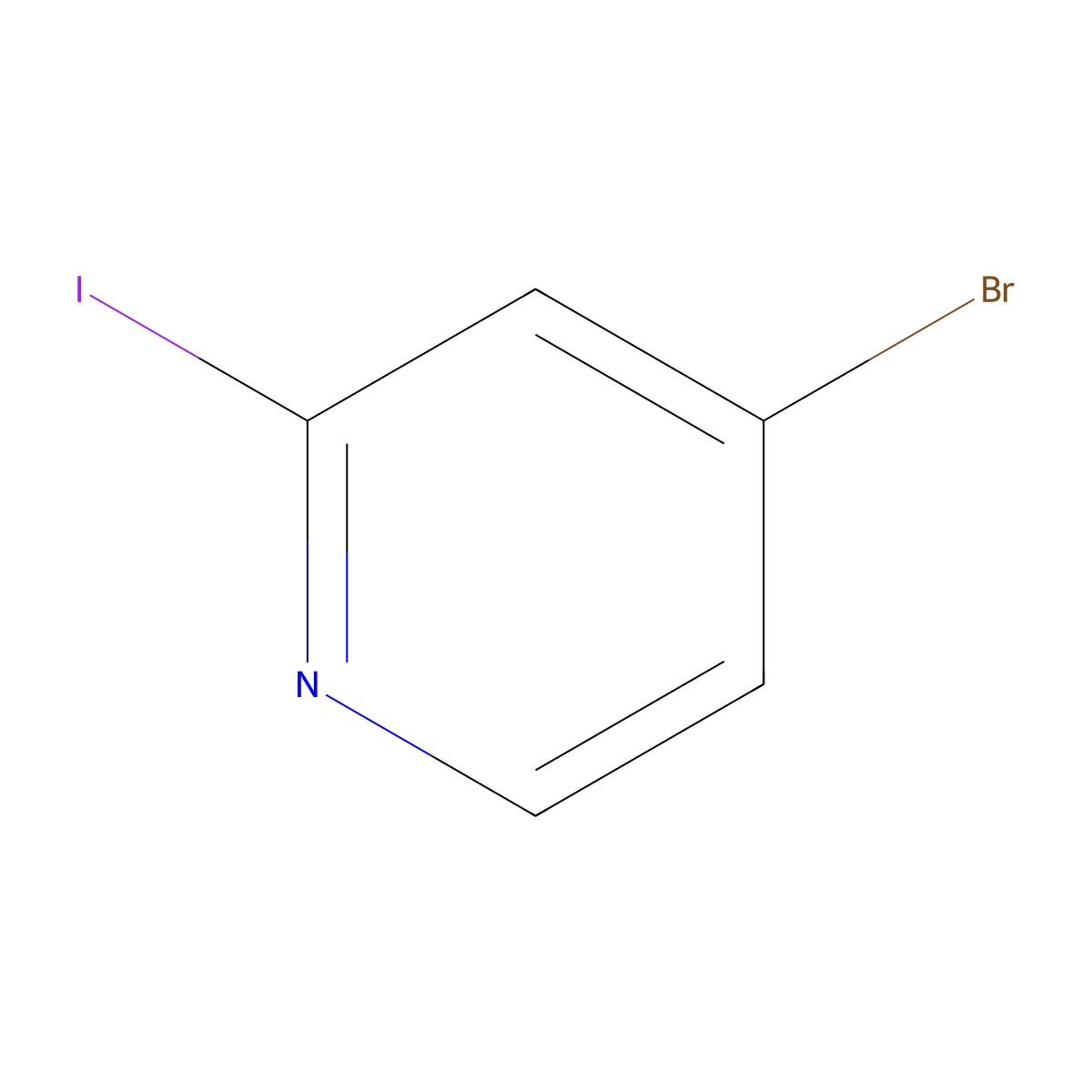4-Bromo-2-iodopyridine molecular structure, CAS 100523-83-9