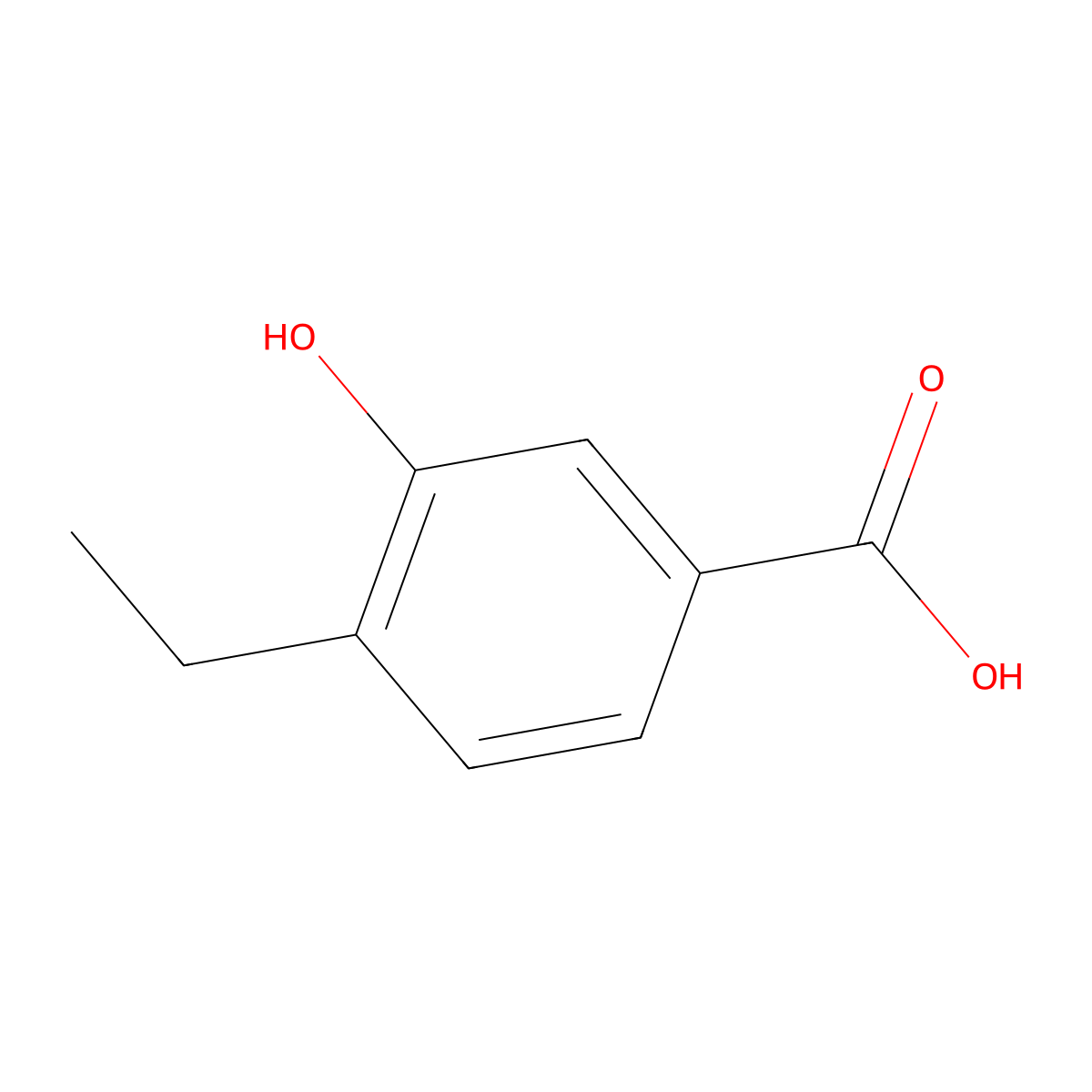 4-Ethyl-3-hydroxybenzoic acid molecular structure, CAS 100523-85-1