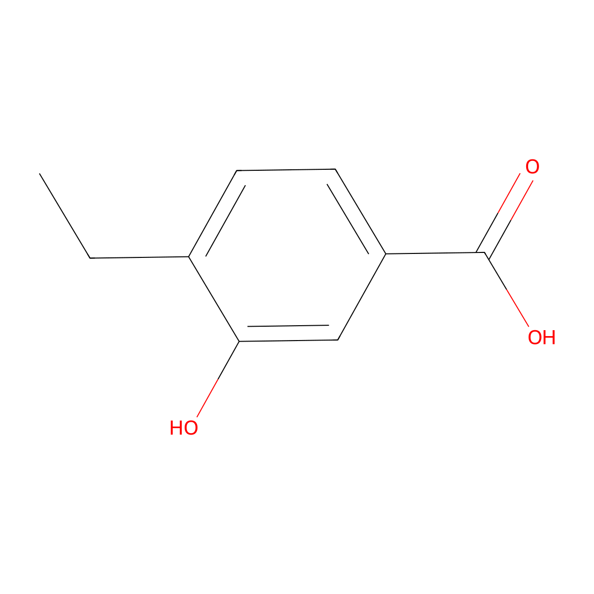 4-Ethyl-3-hydroxybenzoic acid molecular structure, CAS 100523-85-1