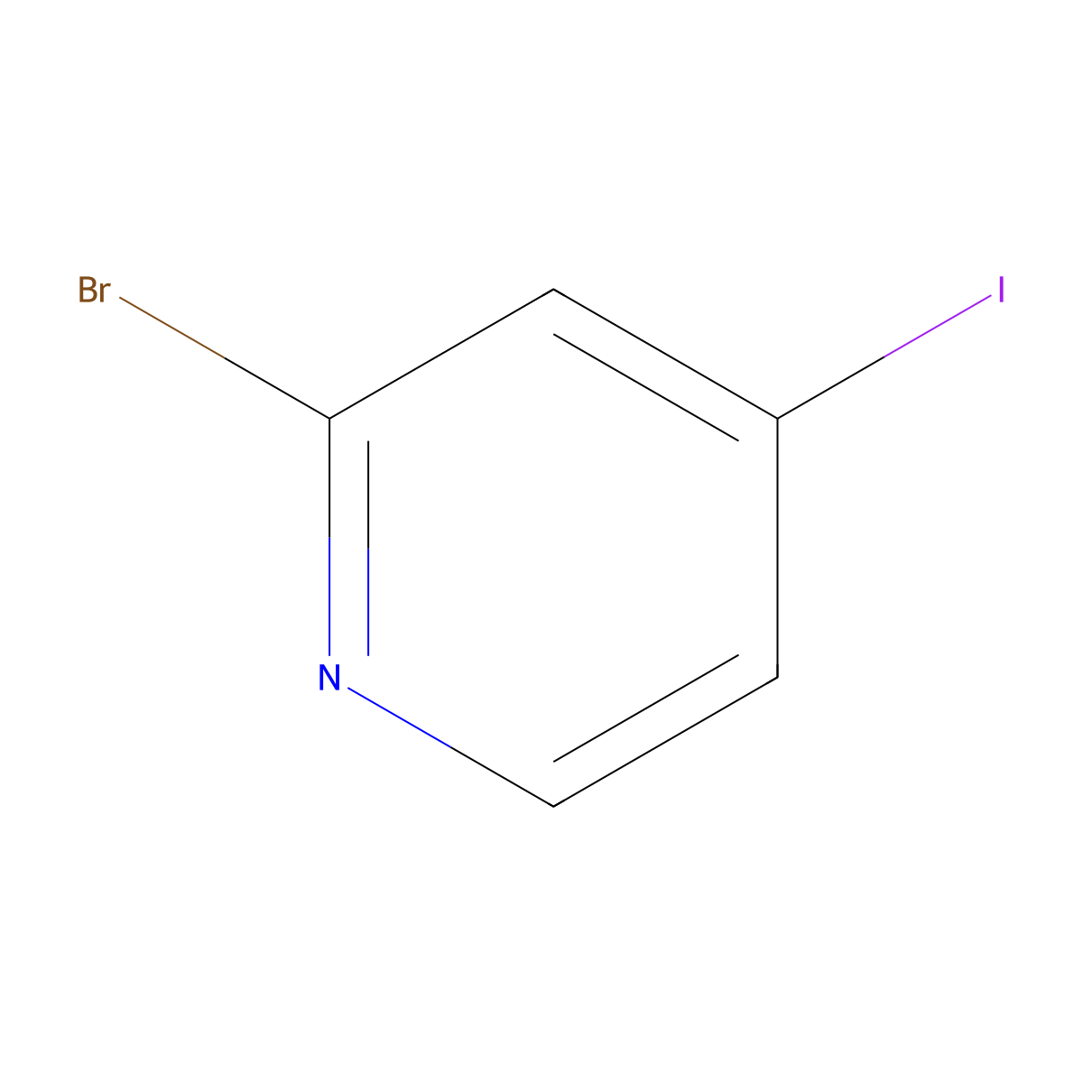 2-Bromo-4-iodopyridine molecular structure, CAS 100523-96-4
