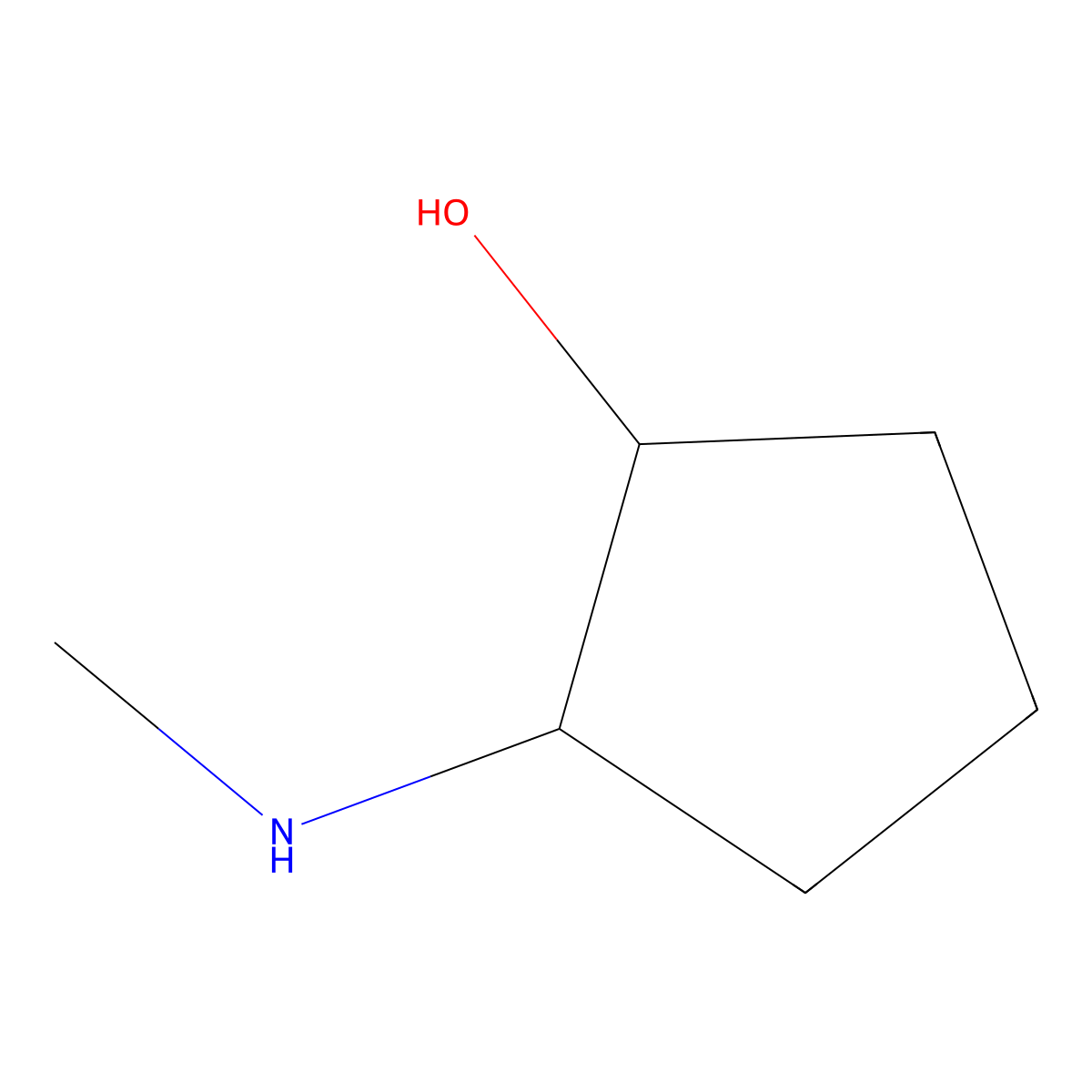 2-(Methylamino)cyclopentan-1-ol molecular structure, CAS 100524-01-4