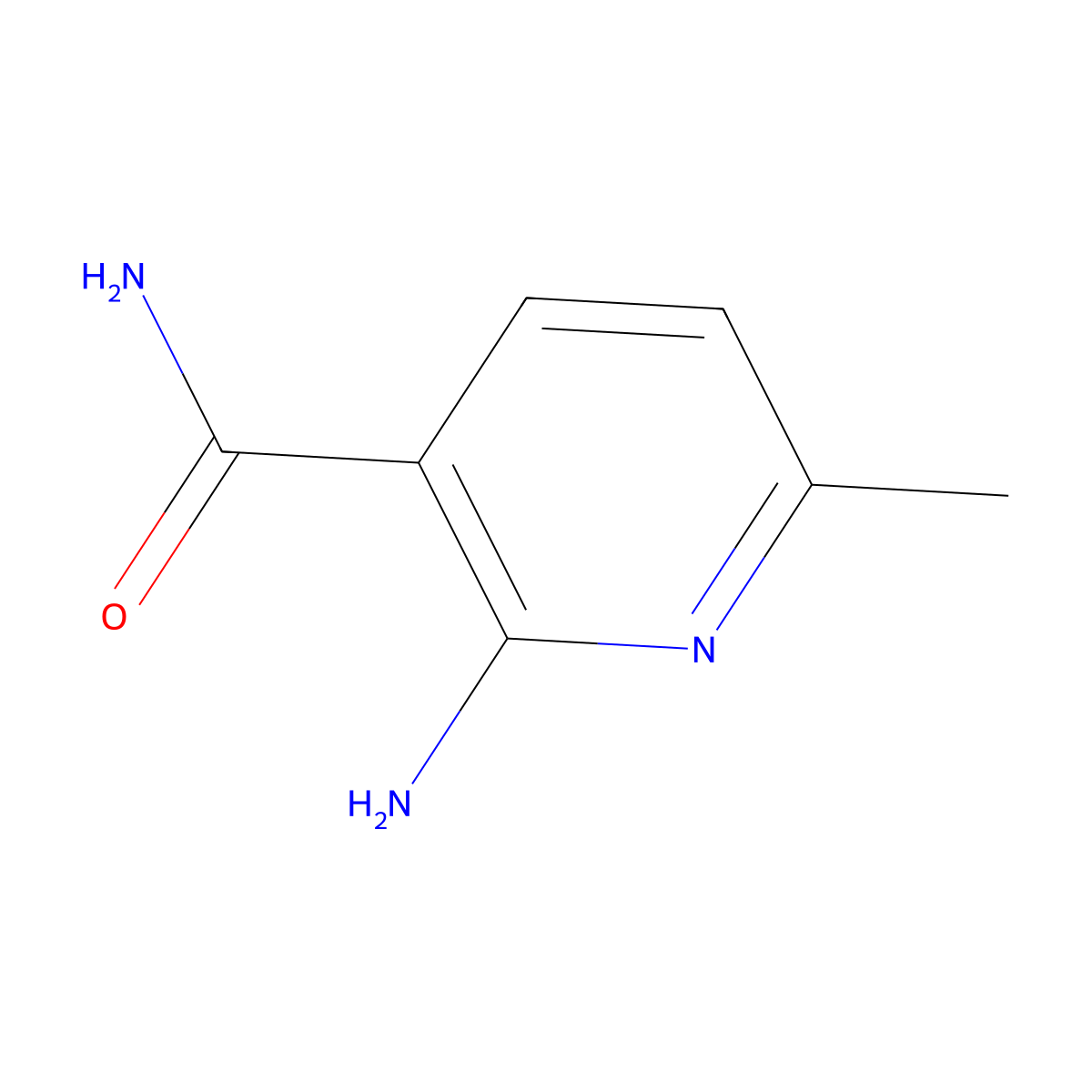 2-Amino-6-methylnicotinamide molecular structure, CAS 100524-09-2